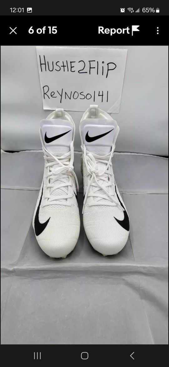 Nike Vapor Untouchable Elite Football Cleats AO3006 100 White