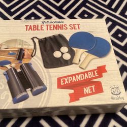 New Retractable Table Tennis Set Expandable In Box