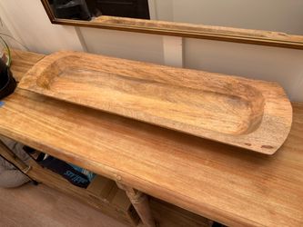 Kirkland’s Home Mango Wood Trough Bowl Great Condition