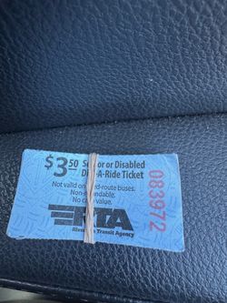 RTA  70 Ticket!!  disabled senior ticket