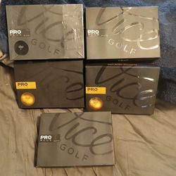 Vice Pro Plus Black,gold, White Golf Balls