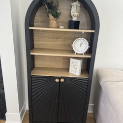 Mid-century Arched Bookcase. The cabinet is already assembled!