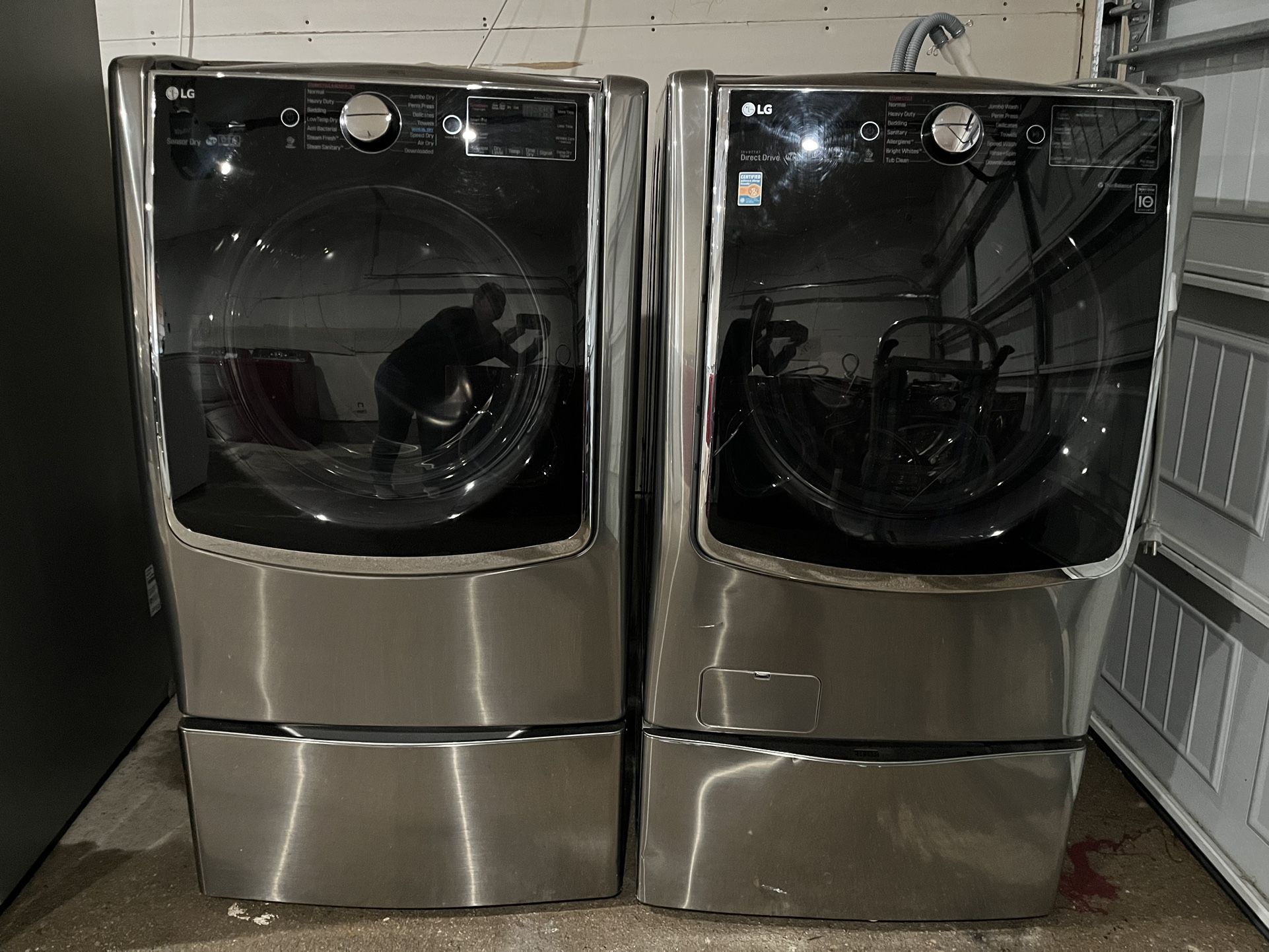 Gray Set LG Washer And Dryer