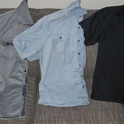 Lot of 3 WRANGLER, Batik Bay Button Down Short Sleeve SIZE XL Mens Shirts Bundle