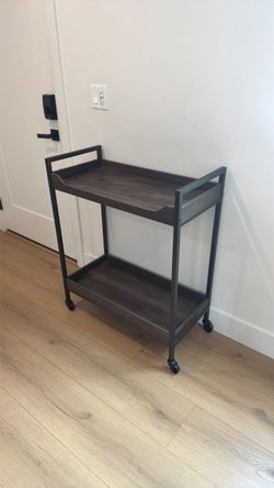 Two-Tier Rolling Bar Cart