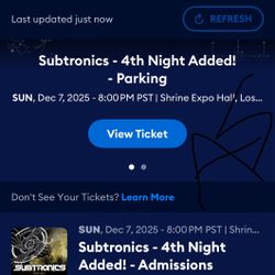 Shrine Expo Hall Parking Pass December 7