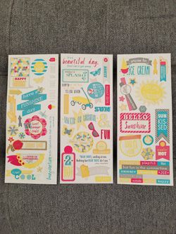 Stickers, for Scrapbooking or Cards, 12 Sheets