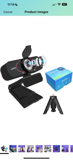 1080P HD Webcam with Microphone for Laptop & Desktop