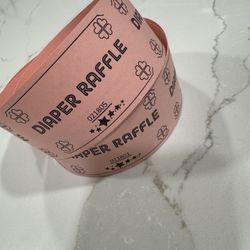 Pink Diaper Raffle Tickets for Baby Shower