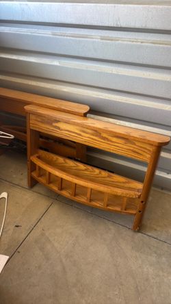 Oak wood futon with mattress and all hardware