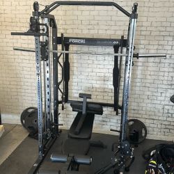 G3 Power rack, Functional Trainer & Smith Machine Combo (includes weights & Bench & Floor Tiles)