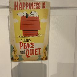 Peanuts Snoopy Metal Sign