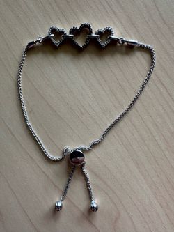 Triple heart bolo bracelet