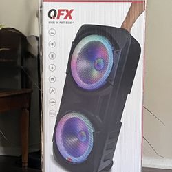 QFX DUAL 12” BLUETOOTH RECHARGEABLE SPEAKER WITH LED PARTY LIGHTS🎶🎶🎶 