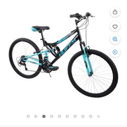 Black And Teal Mountain Bike