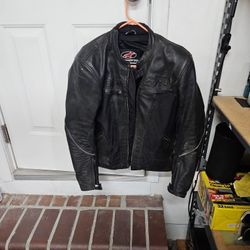 Alpine Stars Motorcycle Leather Jacket With Pads