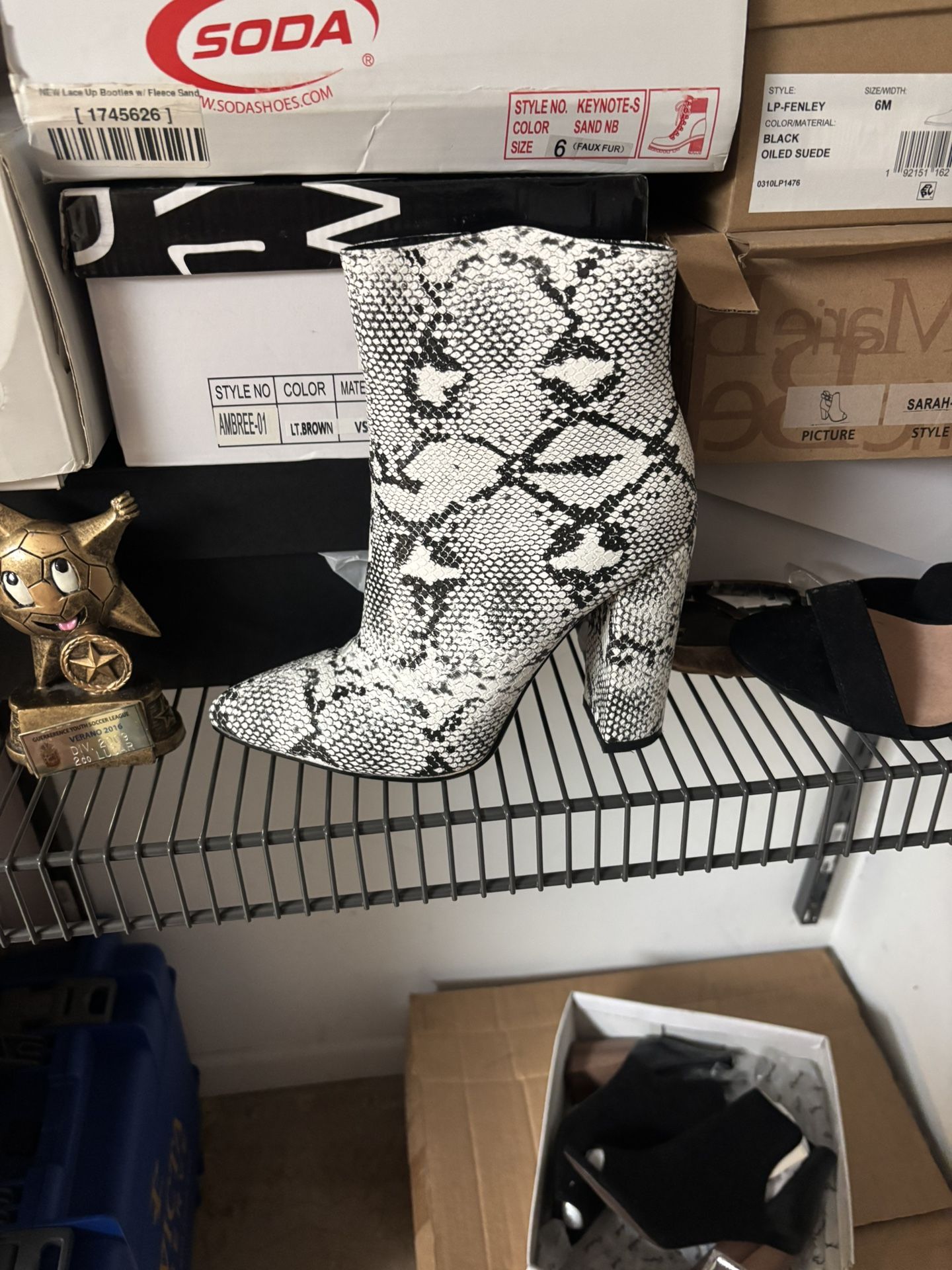 White Snake Boots