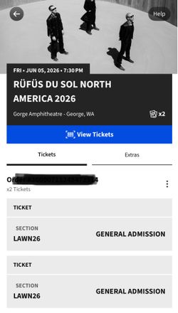 Rufus Du Sol 6/5 x2