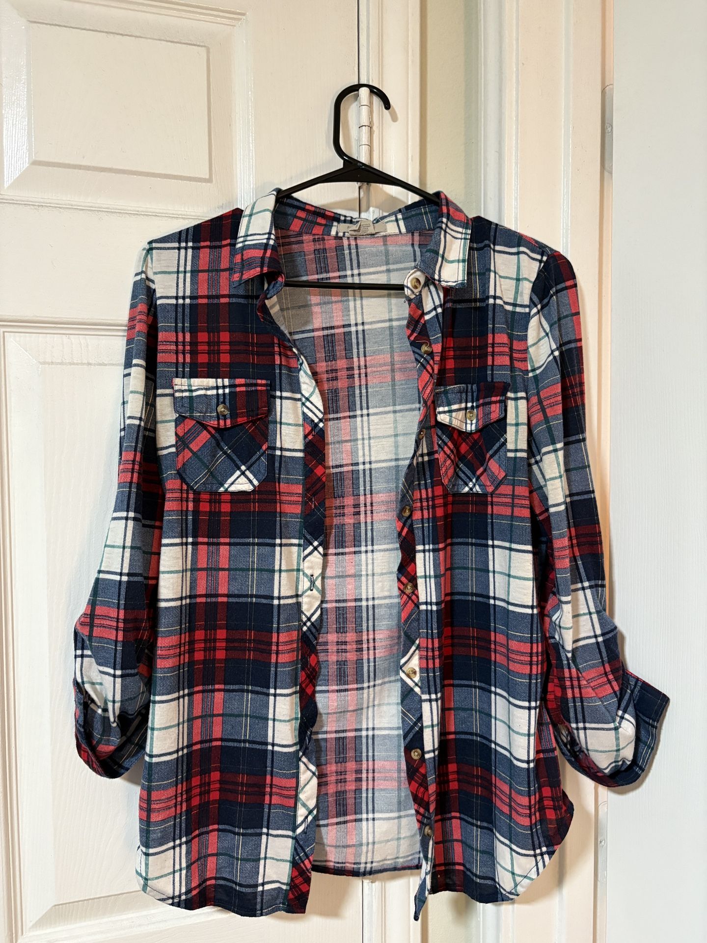 Red, White, And Blue Flannel