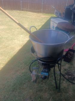 Caso pa carnitas con todo y burner y cuchara grande