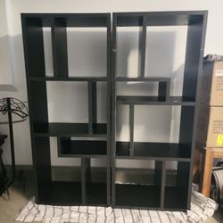 Pair Of Bookshelves / Display Shelves