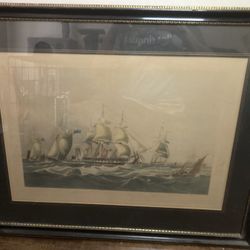 Lithograph of ships