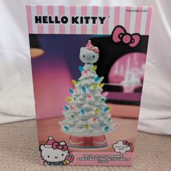 New Hello Kitty By Sanrio Christmas Tree 12" Light-Up Large Multi Color Lights