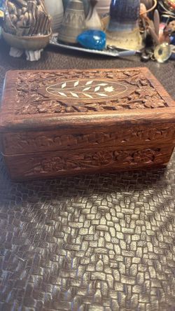 Vintage Inlay Jewelry Box 