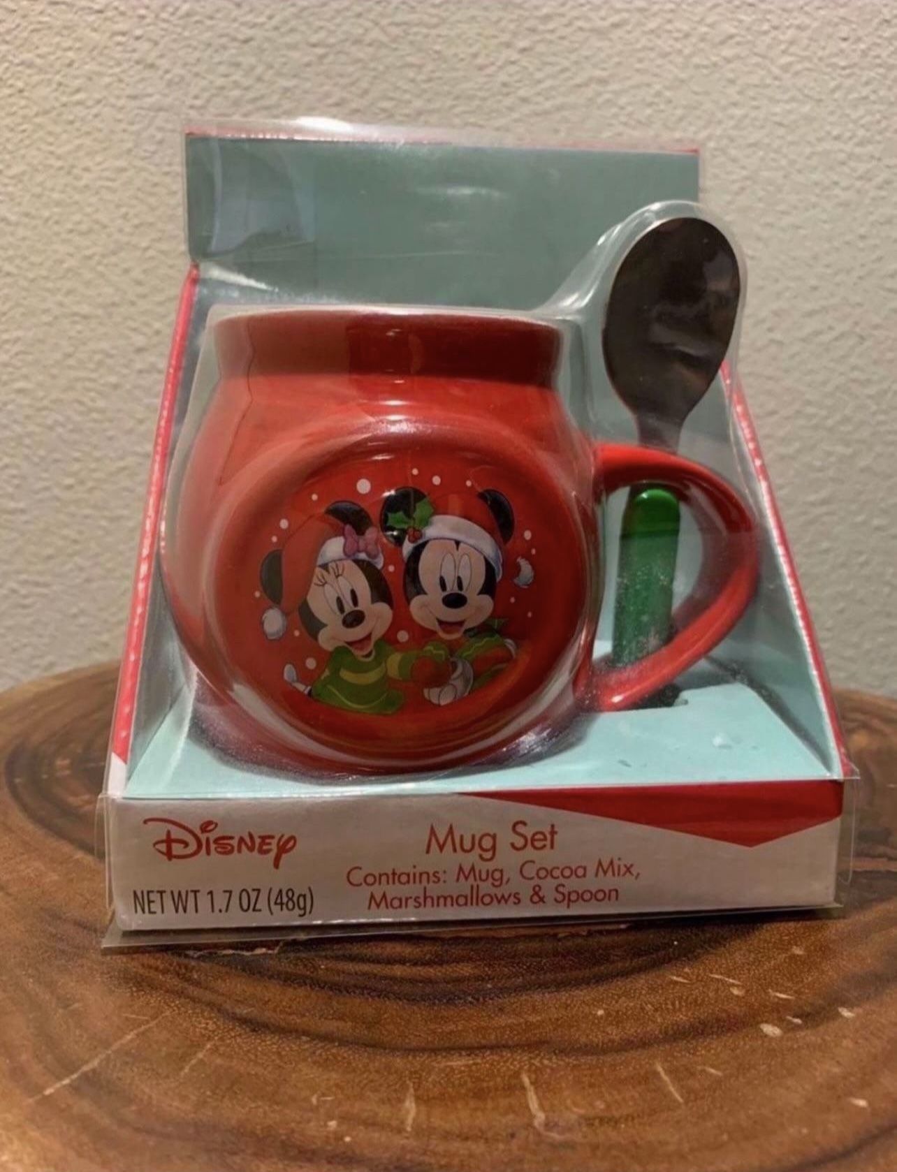 MICKEY & MINNIE MUG w/ SPOON SET
