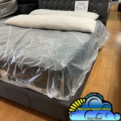 Queen Black Beautyrest Mattress And Box Set New Cama 