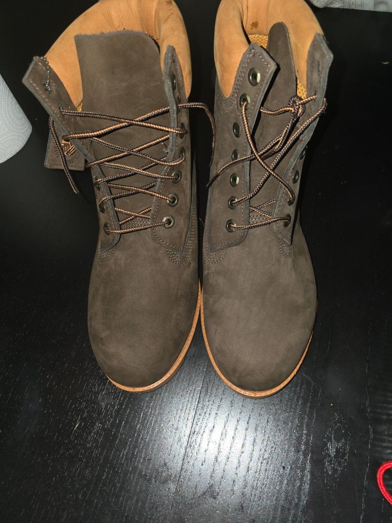 Brown Suede Timberlins