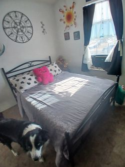 Full/ Queen Black Bed Frame