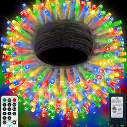 438ft String Lights 1200 LED Extra Long Christmas Lights with Remote 8 Lighting Modes & Timer Memory Outdoor Waterproof Decorations for Home Xmas Tree