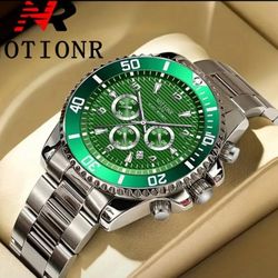 NOTIONR Luxury Men'S Calendar Watch - Stainless Steel Quartz Wristwatch