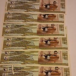 6 U.S Duck STAMPS 2010/11 COLLECTABLE 