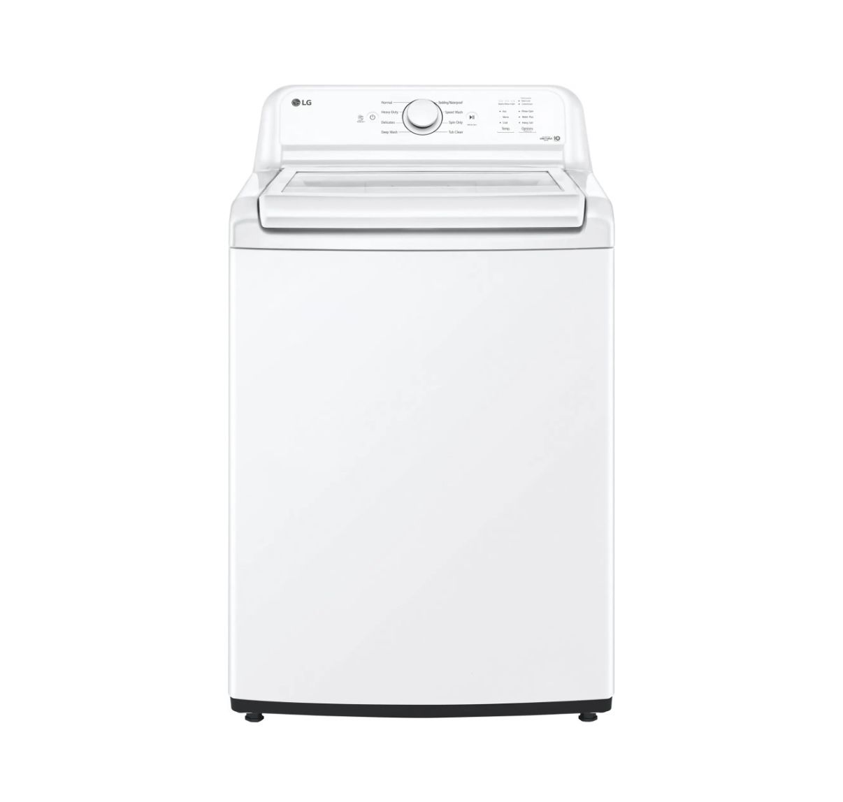 LG - 4.3 Cu. Ft. High-Efficiency Top Load Washer with SlamProof Glass Lid - White