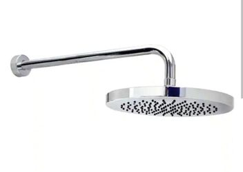 Modona 1-Spray 10 in. Single Wall Mount Waterfall Fixed Rain Shower Head in Polished Chrome