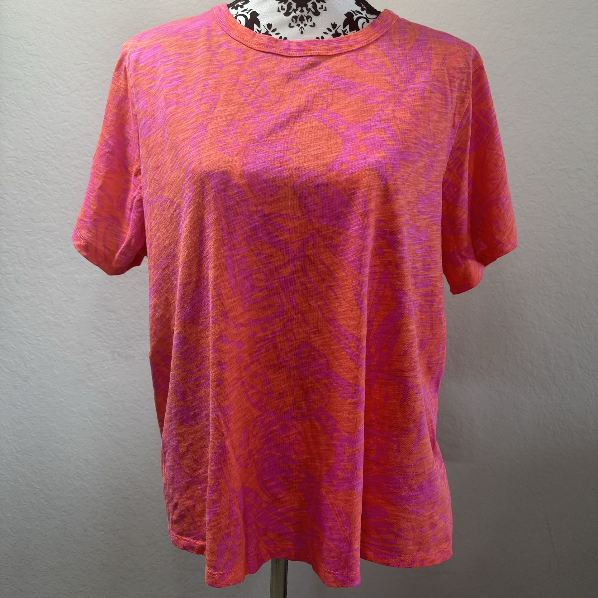 OLD NAVY EVERYWEAR Tee Size XL T-shirt Top Orange Pink Cotton