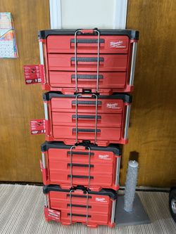 Milwaukee PACKOUT 3-Drawer Tool Box (Model 48-22-8443) – 50 lb Capacity