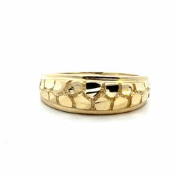 Men’s 10k Yellow Gold Nugget Band Ring Size 9 GP3136796