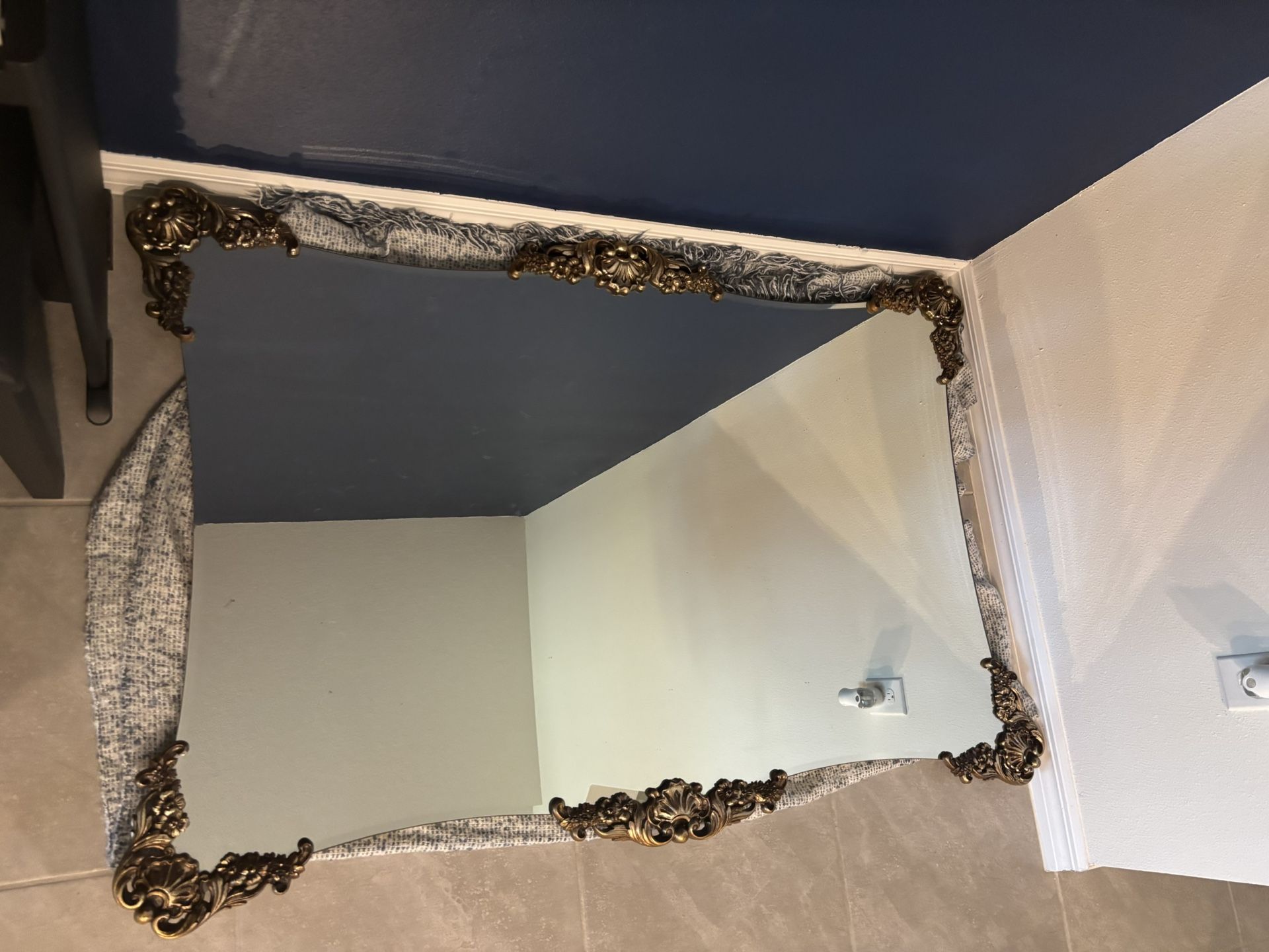 Vintage Regency Mid Century Large Mirror