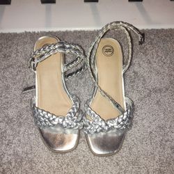 silver heels for girls