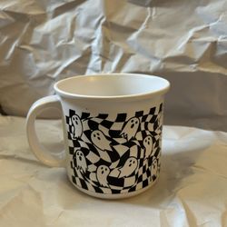 Checkered Ghost Mug
