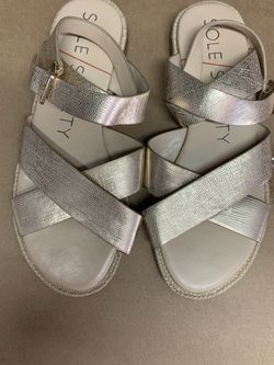 Gold Sandals Ankle Wrap