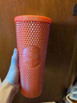 Starbucks Fall Orange Pumpkin Studded Tumbler [NO STRAW]