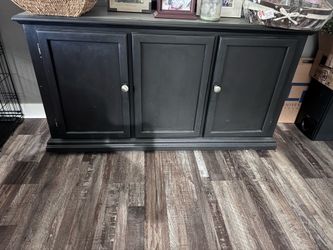 Black Wooden 3-Door Sideboard Buffet/Console Table