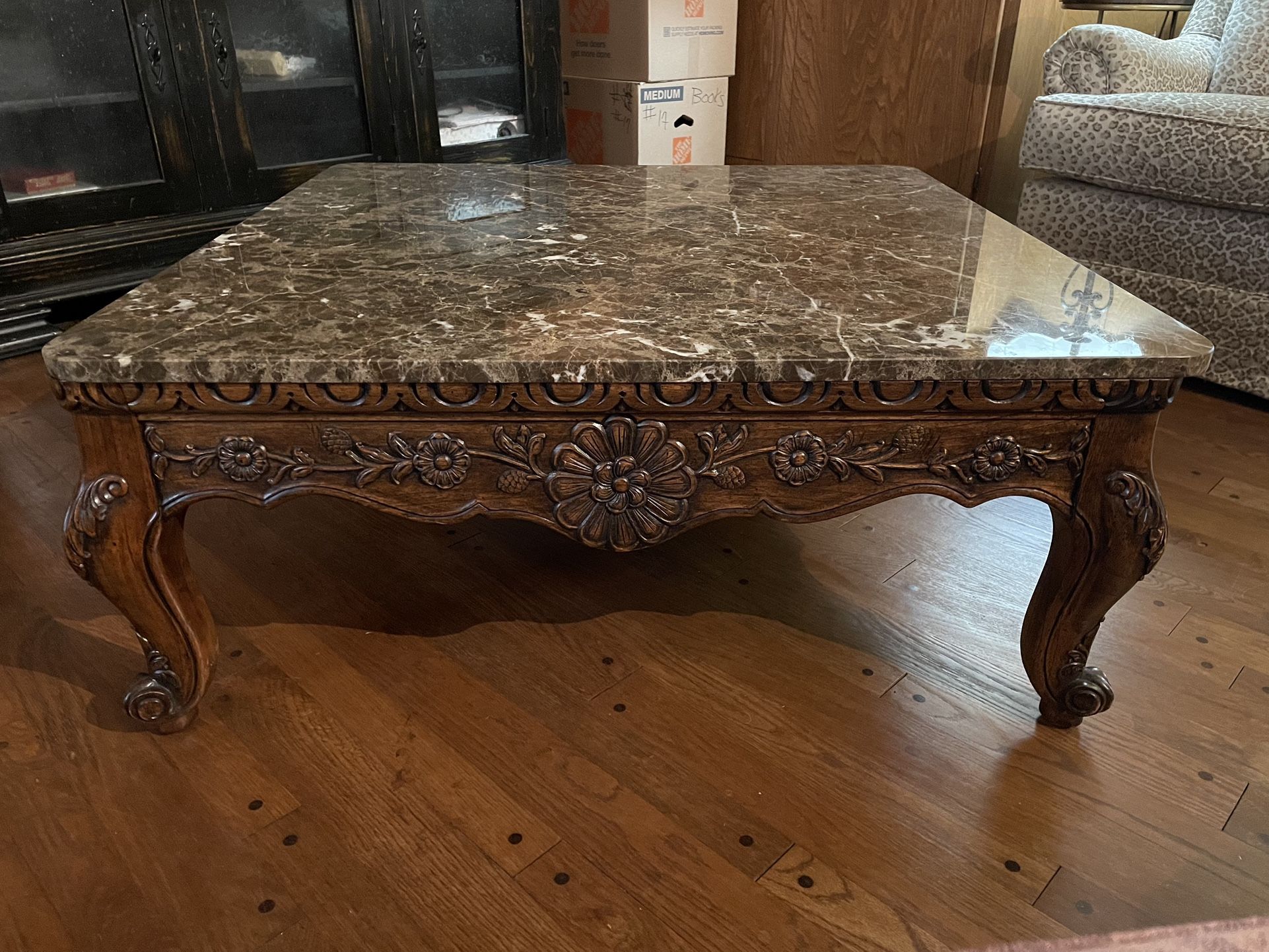 Coffee table marble top