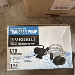 Everbilt EBTP1 1/10 HP Non Submersible Self-Priming Transfer Pump