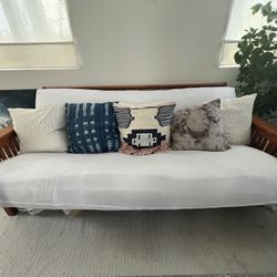 White And Wood Futon