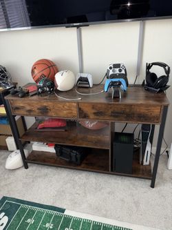Wood Gaming Shelve